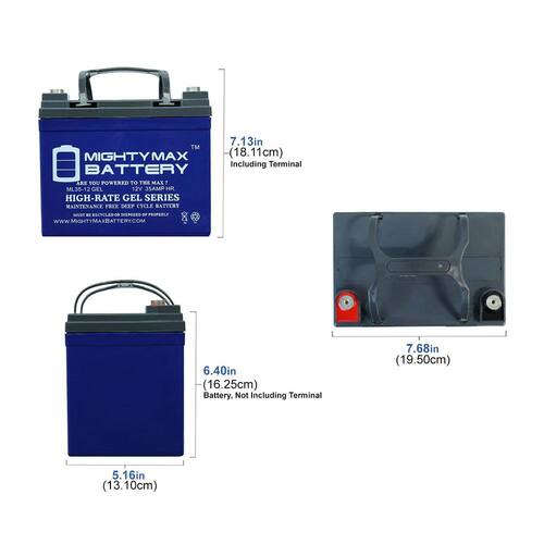 12V 35Ah Rechargeable Battery Set of 2 for Pride Jazzy Select 6 Ultra