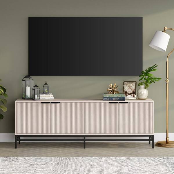 Meyer&Cross Montello 70 in. Alder White TV Stand Fits TV's up to