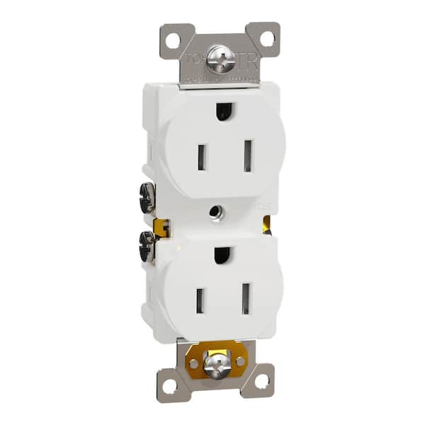 X Series 15 Amp 125V Tamper Resistant Indoor Duplex Outlet Matte White
