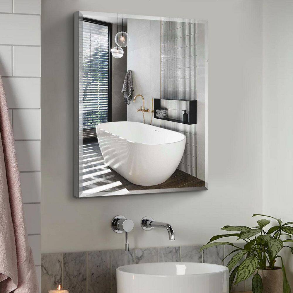 24 in. W x 30 in. H Rectangular Aluminum Recessed/Surface Mount Medicine Cabinet with Mirror Adjustable Shelves price history on PriceWatchPro