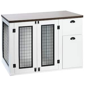 Furniture Style Dog Cage Wooden Dog Cage Double Door Dog Cage Side Cabinet Dog Cage Dog Crate