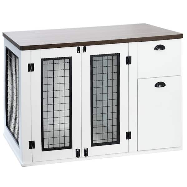 cenadinz Furniture Style Dog Cage Wooden Dog Cage Double Door Dog Cage Side Cabinet Dog Cage Dog Crate