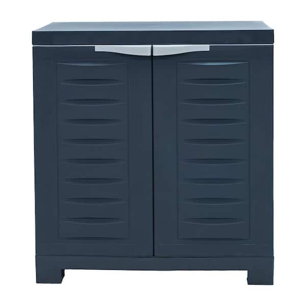 Sunnydaze Heavy-Duty Plastic Storage 23.25 in. W x 25.5 in. H x