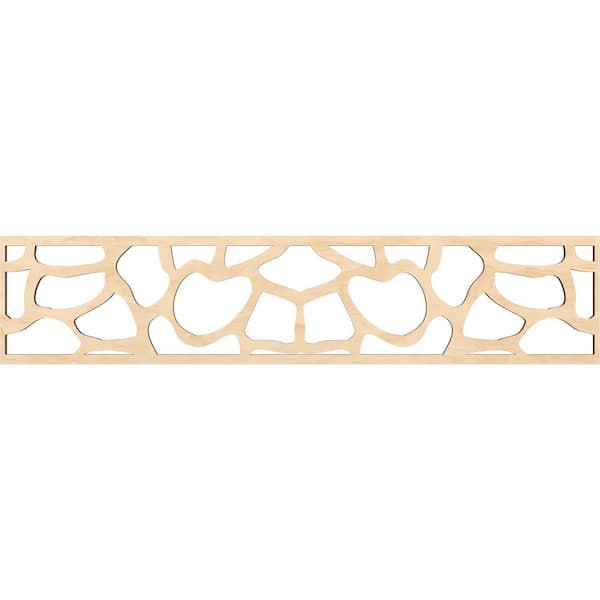 Ekena Millwork Rochester Fretwork 0.375 in. D x 46.75 in. W x 10 in. L Birch Wood Panel Moulding