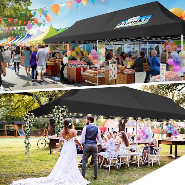 COBIZI 354'' W x 118'' D Pop up Canopy with 8 Removable Sidewalls