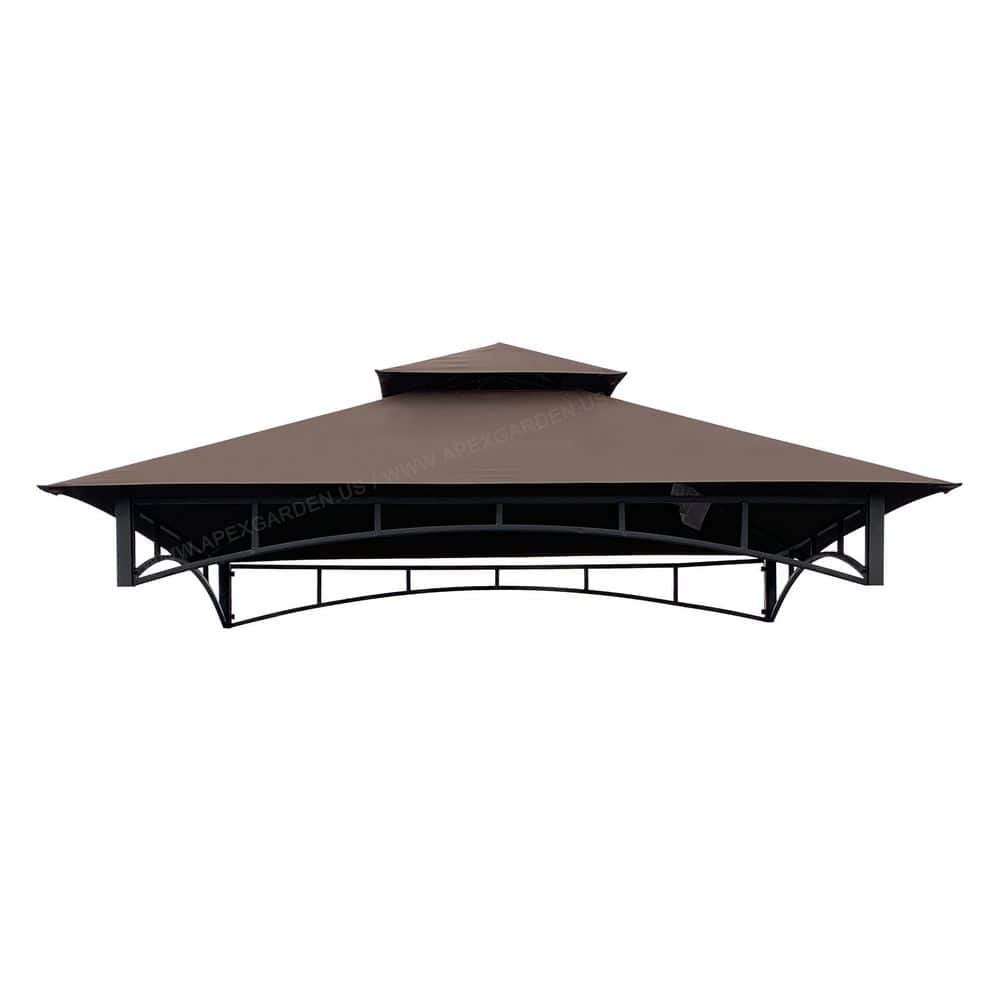 Replacement Canopy Top CAN ONLY FIT for Model L-GZ238PST-11 8 ft. x 5 ft. Bamboo Look BBQ Grill Gazebo - Brown price history on PriceWatchPro