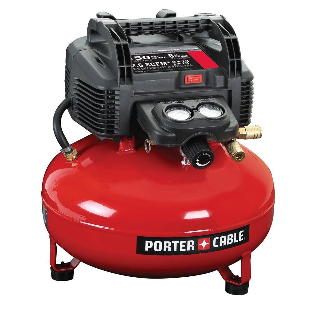 Gepland Voorkomen buis Porter-Cable 6 Gal. 150 PSI Portable Electric Pancake Air Compressor C2002  - The Home Depot
