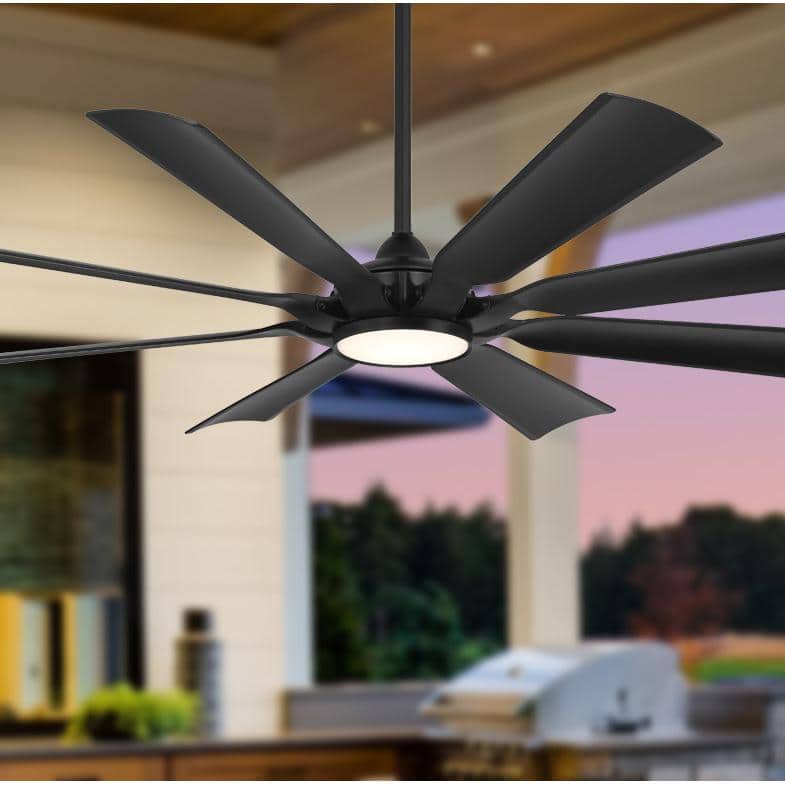 MINKA-AIRE Future 65 in. LED Indoor Outdoor Coal Black Ceiling Fan