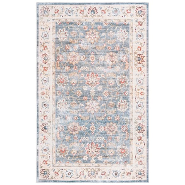 Arizona Green/Beige 8 ft. x 10 ft. Machine Washable Transitional Garden Area Rug