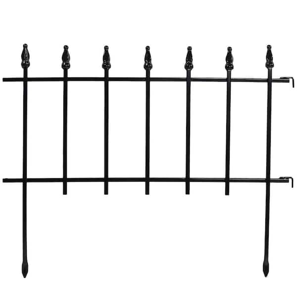 Unbranded 18 in. H x 22 in. L Iron Garden Fence (Set of 5)