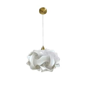 Cloud 1-Light White Shaded Pendant Light, Medium