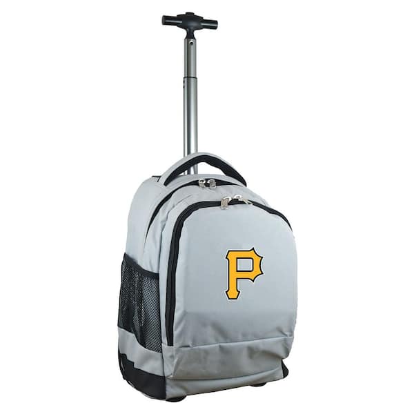 Denco MLB Pittsburgh Pirates Wheeled Premium Backpack in Gray