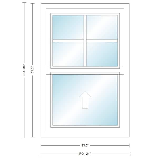 Andersen 100 Series 23.5 in. x 35.5 in. White Single-Hung