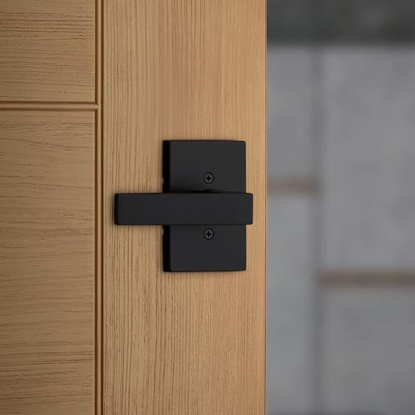 Singapore Matte Black Rectangular Straight Hall/Closet Door Handle 4-Pack