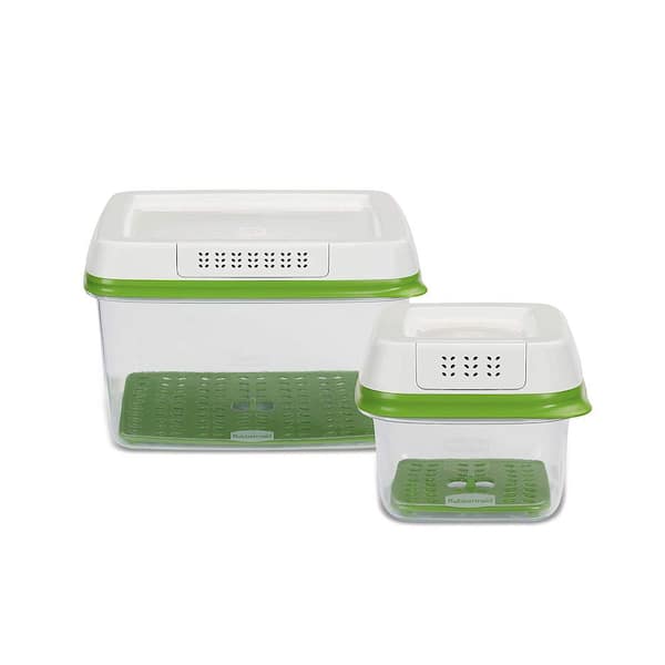 Green Rubbermaid FreshWorks Produce Saver Food Storage Containers 3 Sizes 