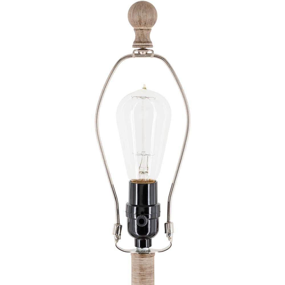 Eburne Classic Gray Floor Lamp with Linen Polyester Shade