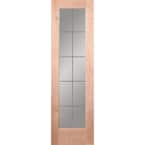 24 in. x 80 in. 10 Lite Illusions Woodgrain Unfinished Maple Interior Door Slab