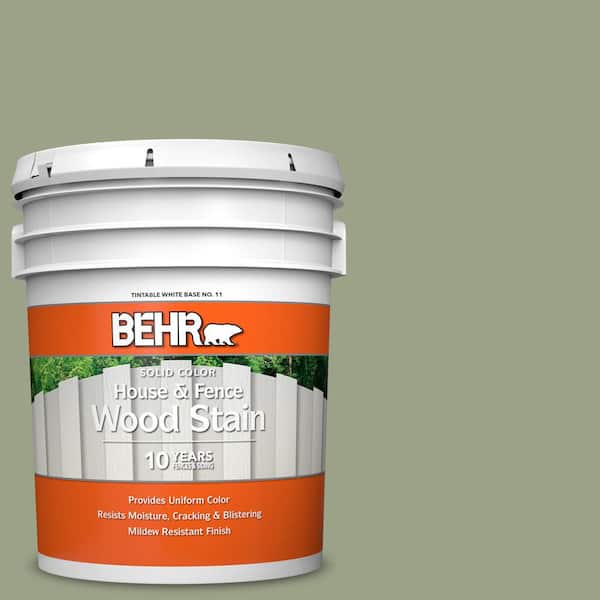 BEHR 5 gal. #SC-132 Sea Foam Solid Color House and Fence Exterior Wood Stain