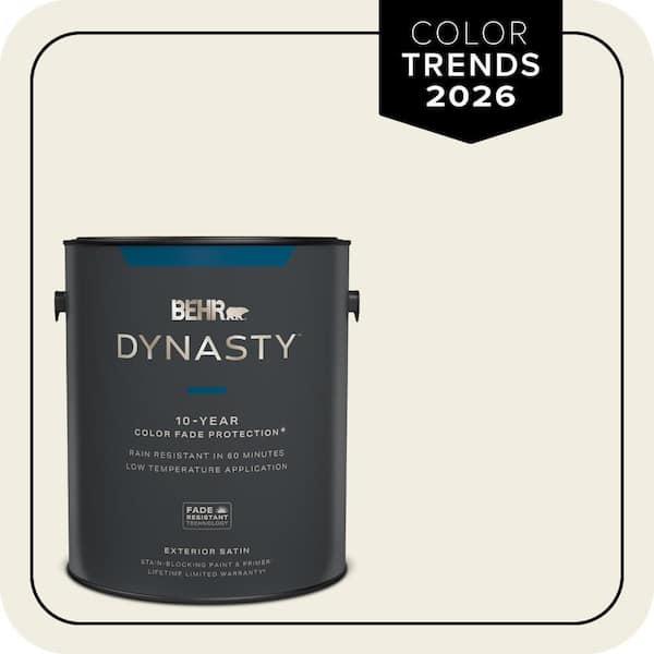 BEHR DYNASTY 1 gal. Designer Collection #DC-003 Blank Canvas Satin Enamel Exterior Stain-Blocking Paint & Primer