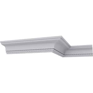 SAMPLE - 2-1/4 in. x 12 in. x 2-1/4 in. Polyurethane Leandros Rope Crown Moulding