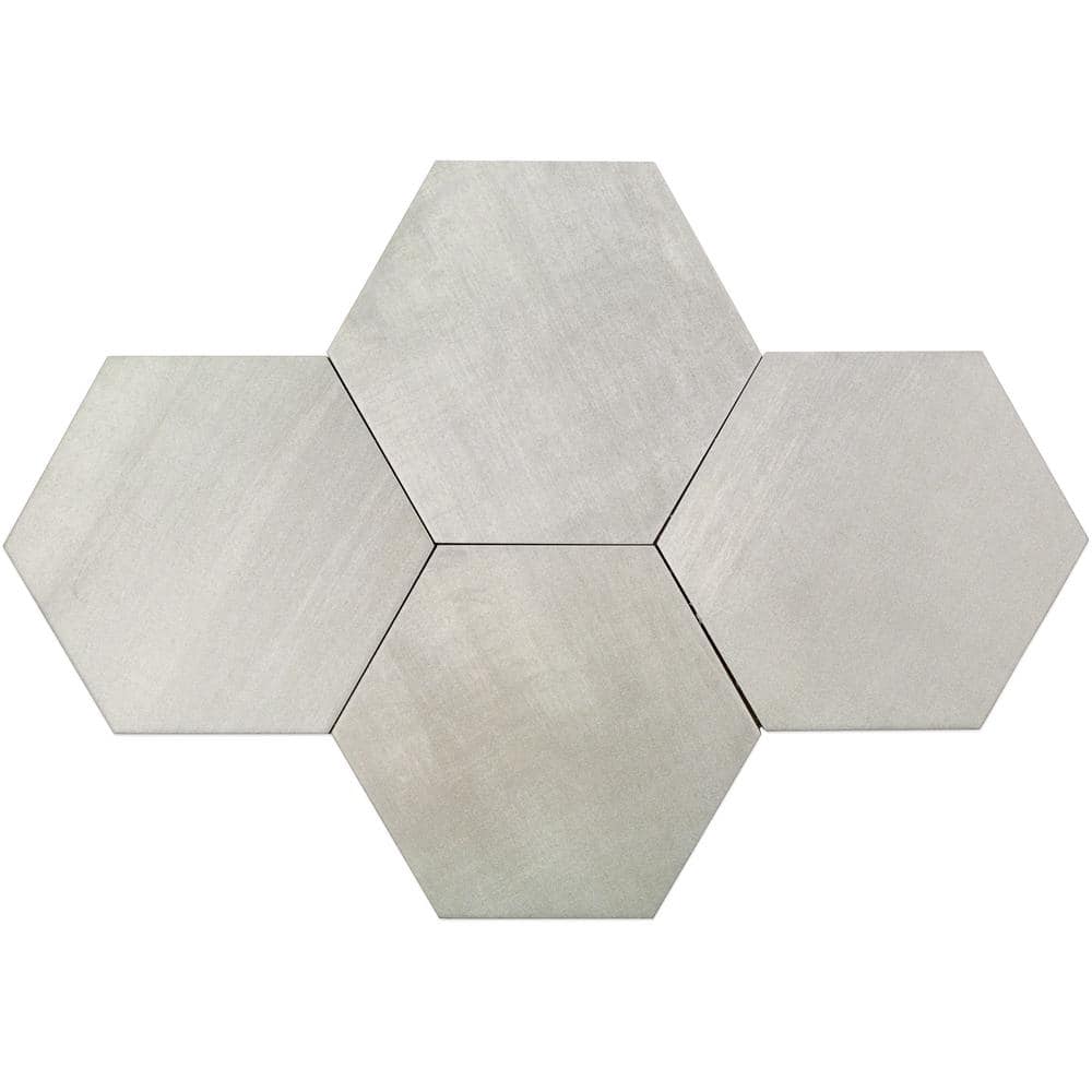 Light Gray Hexagon Matte Porcelain Floor & Wall Tile