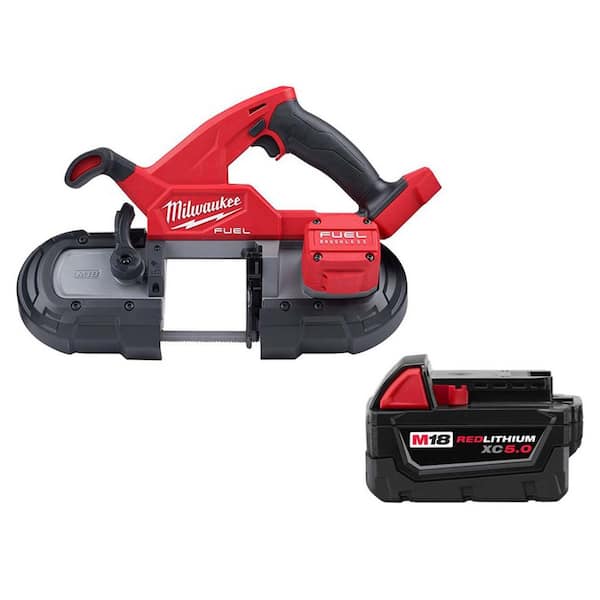 M18 FUEL 18V Lith-Ion Brushless Cordless Compact Bandsaw w/ 5.0 Ah Battery