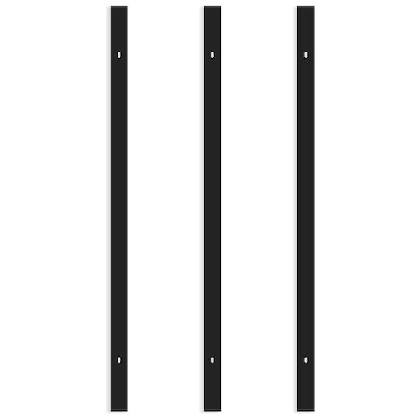 4 ft. Black H-Track Lighting Rail, 120V Single Circuit H-Type Track System for Standard Track Heads (3-Pack)