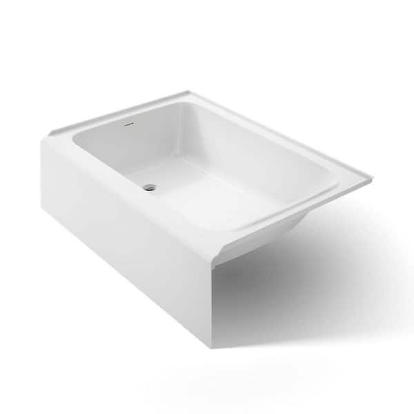 Avec 60 in. x 42 in. Soaking Bathtub with Left Drain in White