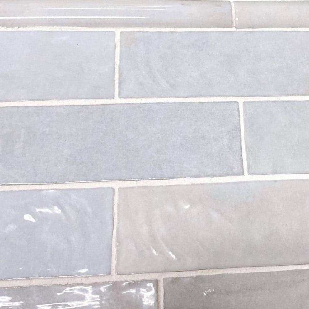 Lavanda Blue Polished Ceramic Subway Tile 2.58 x 8 Inch