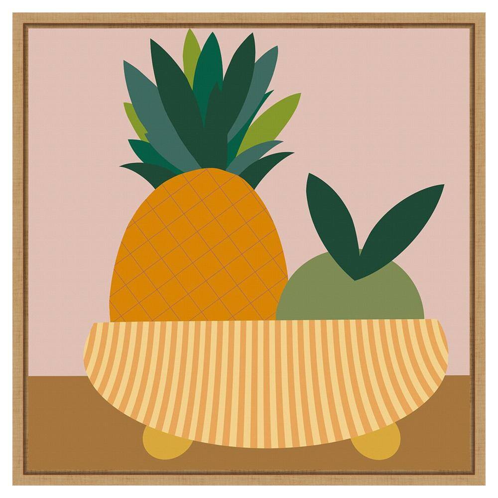 Modern Abstract Graphic Fruit Bowl III Canvas Wall Art