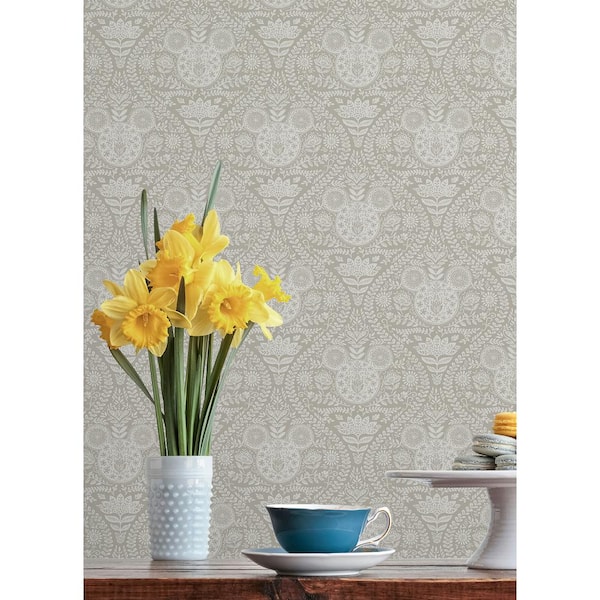 Disney Mickey Mouse Cream Block Print Peel and Stick Wallpaper