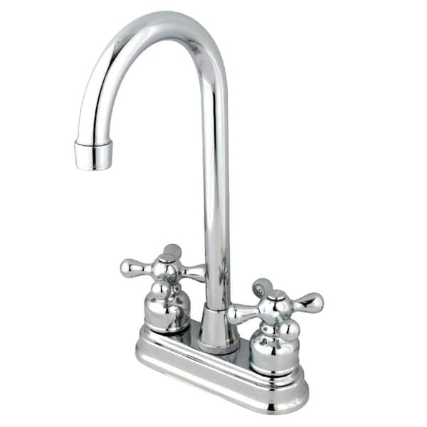 Kingston Brass Victorian 2-Handle Deck Mount Gooseneck Bar Prep Faucets ...