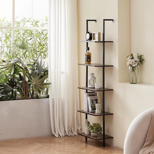 VEVOR Industrial Square Pipe Shelf 11.8 in. W x 18.9 in. D 5-Tiers