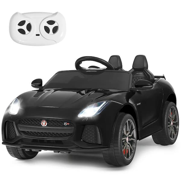 Costway 12-Volt Jaguar F-Type SVR Licensed Kids Ride On Car Motorized Vehicle with MP3 Black
