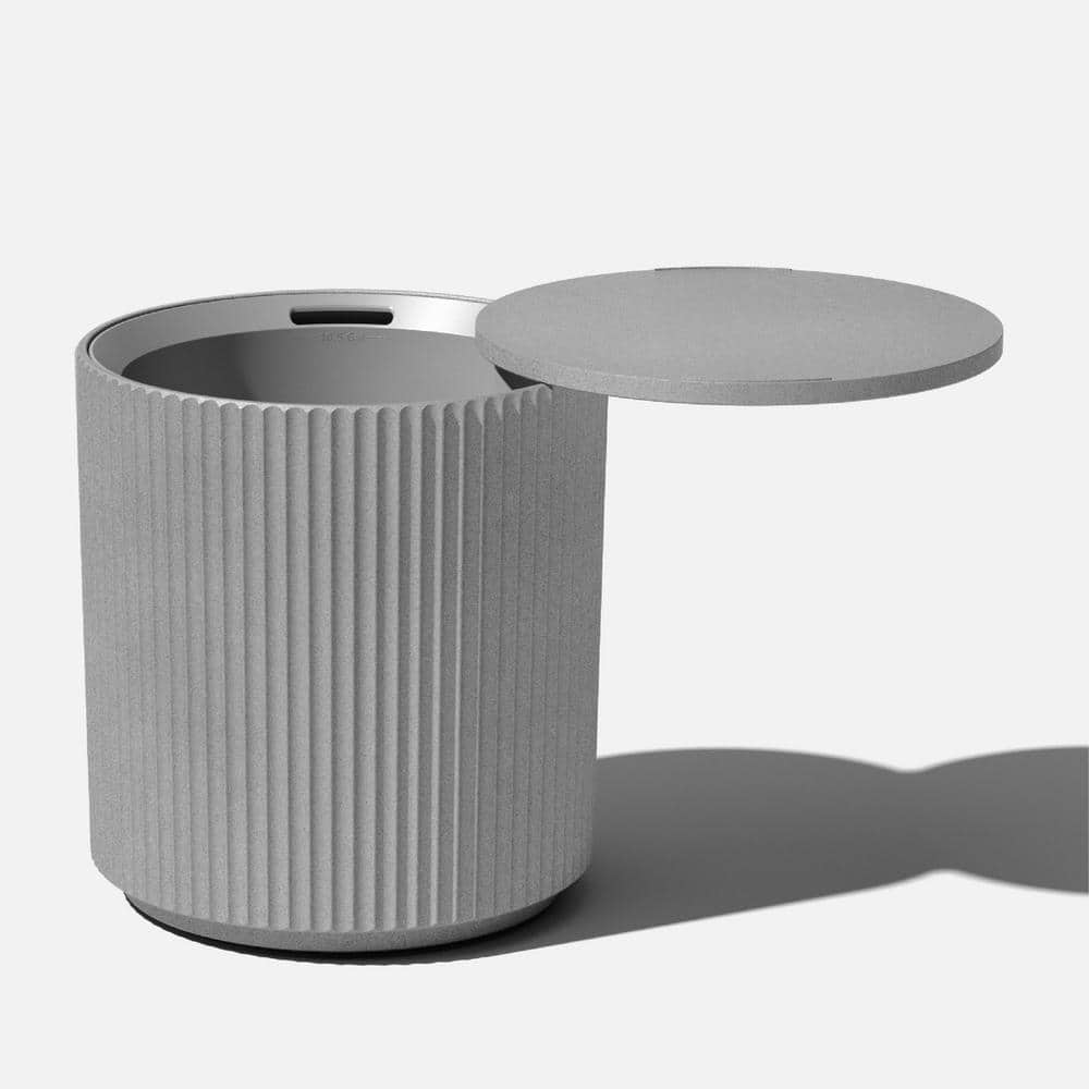 Round Grey Plastic 21 in. H Outdoor Cooler Side table price history on PriceWatchPro