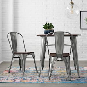 Finwick Gunmetal Gray Dining Chair (Set of 2)