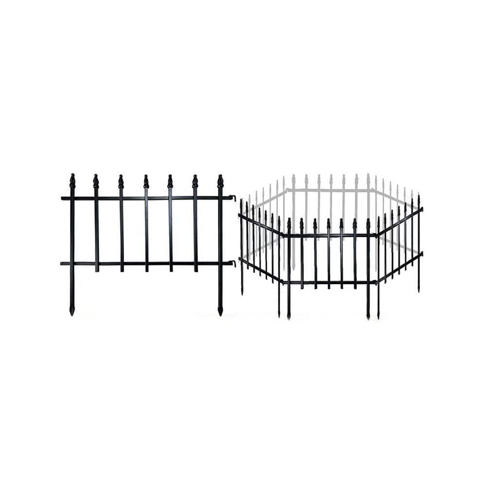 9.17L x 22W x 18H Black Metal No-Dig Installation Garden Fence for Landscape Flower Yard Animal Barrier Folding 5-Pack price history on PriceWatchPro