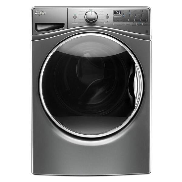 Whirlpool 4.2 cu. ft. High-Efficiency Stackable Chrome Shadow Front Load Washing Machine with Load and Go ENERGY STAR