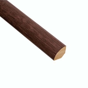 Horizontal Walnut 3/4 in. Thick x 3/4 in. W x 94 in. L Bamboo Quarter Round Hardwood Trim