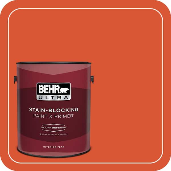BEHR ULTRA 1 gal. #P190-7 Inferno Extra Durable Flat Interior Paint & Primer
