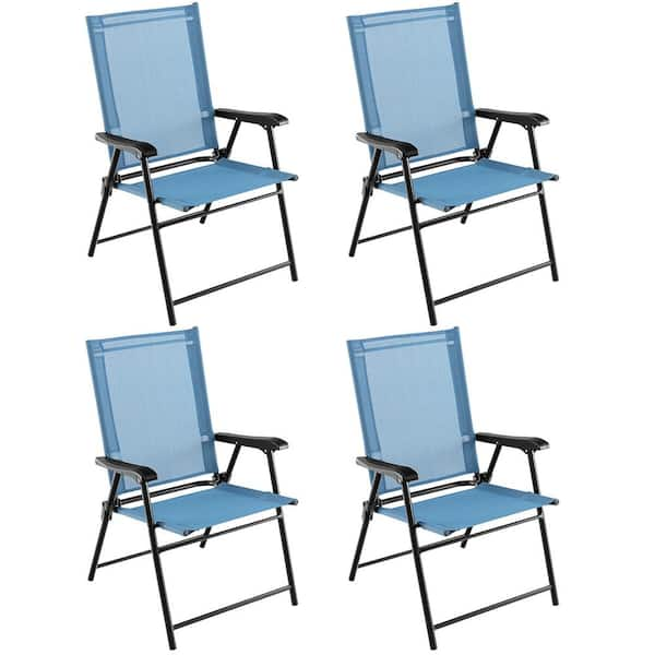 Blue outdoor deals folding chairs