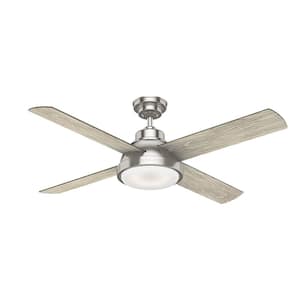 Levitt 54-in Brushed Nickel Ceiling Fan with LED Lighting