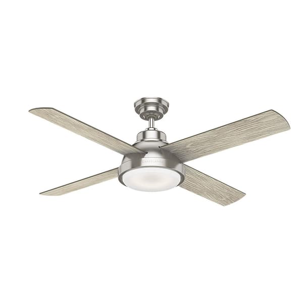 Casablanca Levitt 54-in Brushed Nickel Ceiling Fan with LED Lighting