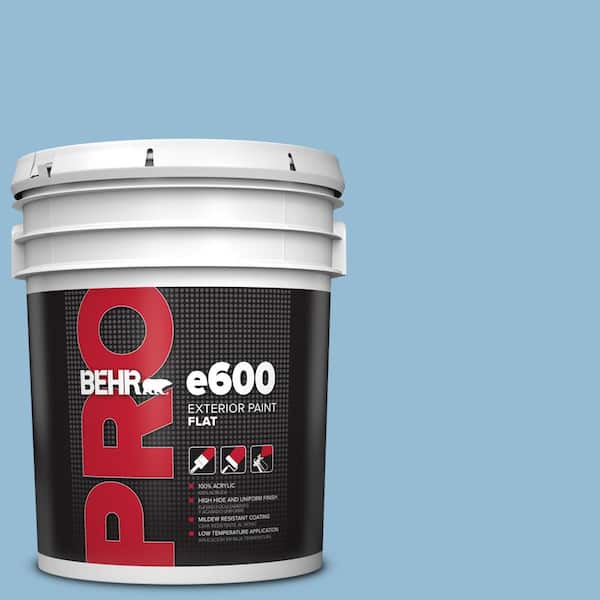 BEHR PRO 5 gal. #M500-3 Blue Chalk color Flat Paint