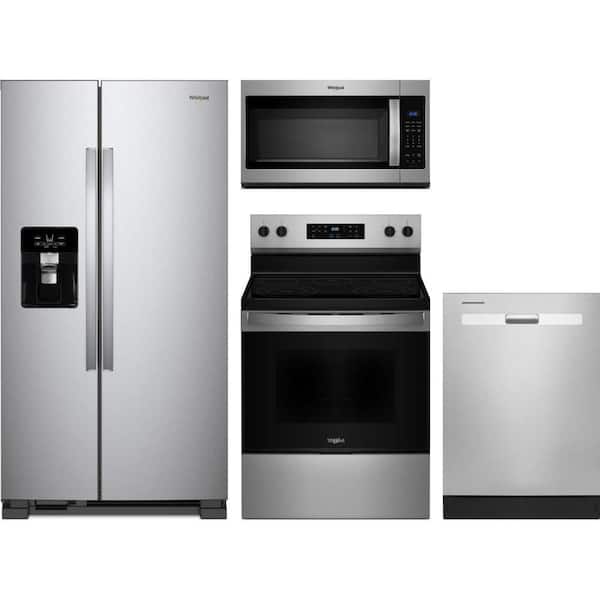 21.4 cu. ft. Standard Depth Refrigerator with 5 Burner Freestanding Electric Range and Dishwasher with Boost Cycle