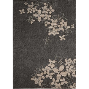 Maxell Charcoal 4 ft. x 6 ft. Oriental Modern Area Rug