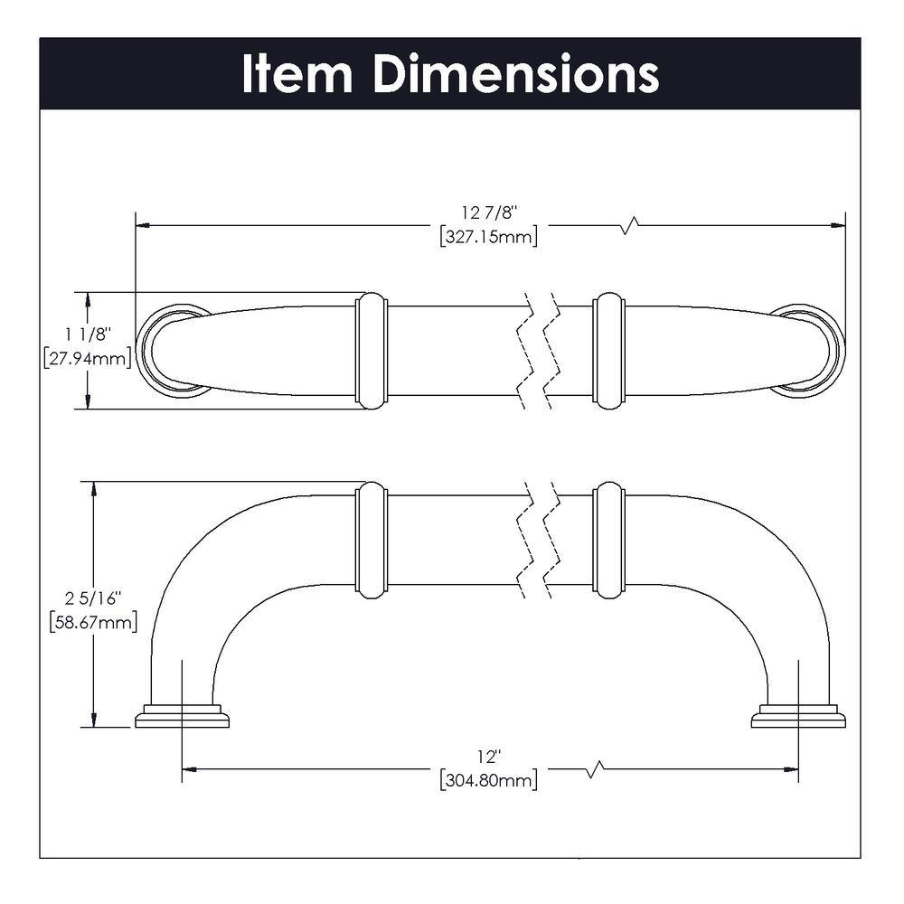 12-Inch Satin Nickel Appliance Pull Handle