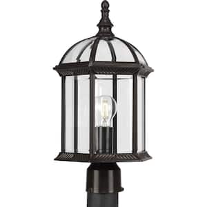 Progress Lighting Crawford Collection 4-Light Oil Rubbed Bronze Clear  Beveled Glass New Traditional Outdoor Post Lantern Light P5474-108 - The  Home Depot
