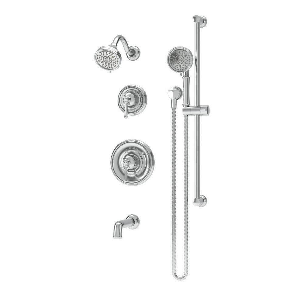 Braston HydroMersion Double Handle Tub and Shower Trim Kit with Hand Spray in Polished Chrome (Valve Not Included) price history on PriceWatchPro