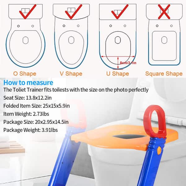 Nyeekoy Children's Potty Training Toilet Seat Portable with Adjustable Step  Stool Ladder for Kids and Toddler TH17M0027 - The Home Depot